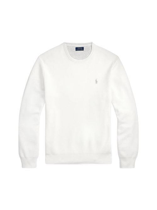 maglia uomo nido d'ape cotone panna POLO RALPH LAUREN | 710918163504